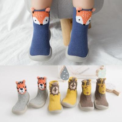 Neue Frühjahr Baby Kleinkind Schuhe Baby Schuhe Non-slip Fuchs Tiger Verdickung Schuhe Socke Boden Schuhe Fuß Socken Tier Stil