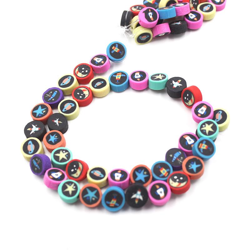 Soft Pottery Beads Beaded Handmade Materials Diy Jewelry Accessories Mobile Phone Chain Bead Separation Mixed Color Soft Pottery Loose Beads