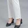 Plus Size Women's Fall New High Waisted Straight Tube Slim Casual Elastic Waist Pants