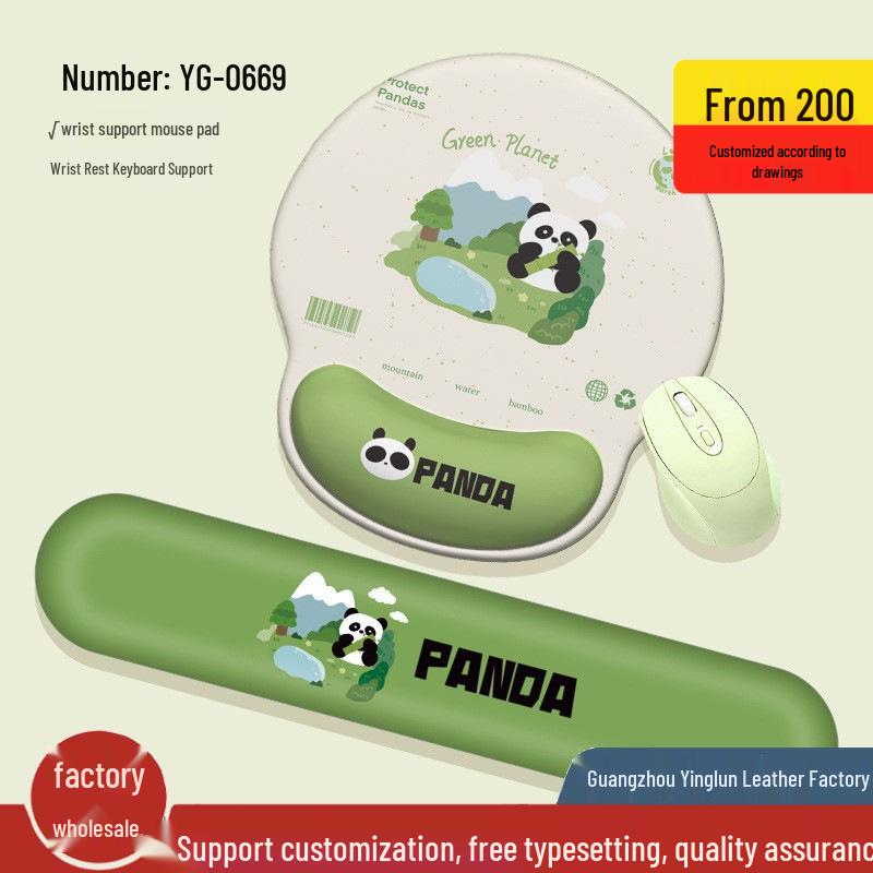 Cute Happy Fishing Wrist Support Mouse & Keyboard Pad for Office