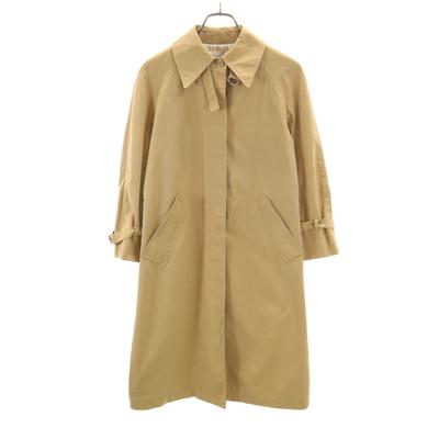 70s 80s Vintage Stainless Collar Coat 4 Beige Women Used