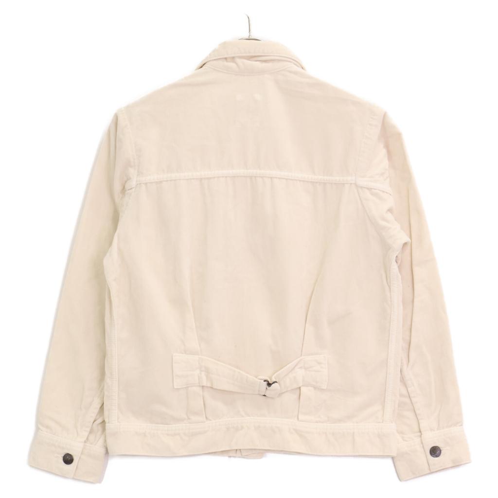 45R 8121038 White Velvet 908G Jean Jacket 2 whiteUsed