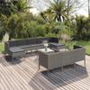 Vidaxl 11-Cz. Tuin Lounge Set, Kussens, Grijs Rotan PE