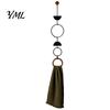 Decorative Wood Bead Towel Hanger Beaded Hanger, Bohemian Wall Mounted Ring Hand Pastoral Style Organizer Holder, Hemp Rope Storage Rack for Bathroom