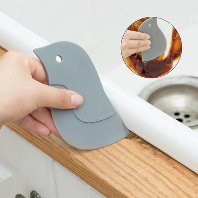 Drăguț în formă de pinguin coacere cu lamă moale răzuitoare cu ulei farfurie pentru răzuire pete murdare curățare tablă de ștergere accesorii de bucătărie