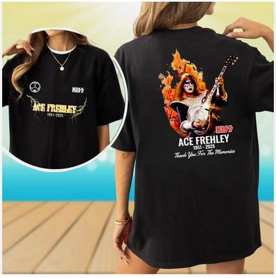 KISS Ace Frehley Legendary 1951-2025 Signature Memories TShirt