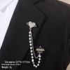 Baroque Rhinestone Pearl Corsage Necklace Brooch - Retro British Court Suit Accessory