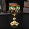 Vaso de Whiskey Metálico Estilo Europeo de Dos Onzas con Diseño Geométrico para Decoración de Bar en Casa