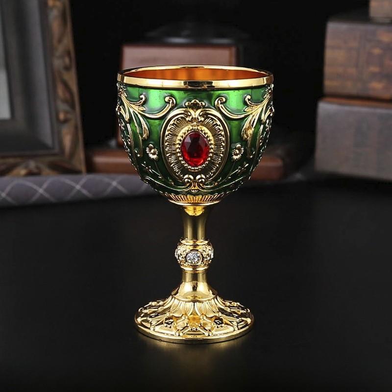 Vaso de Whiskey Metálico Estilo Europeo de Dos Onzas con Diseño Geométrico para Decoración de Bar en Casa
