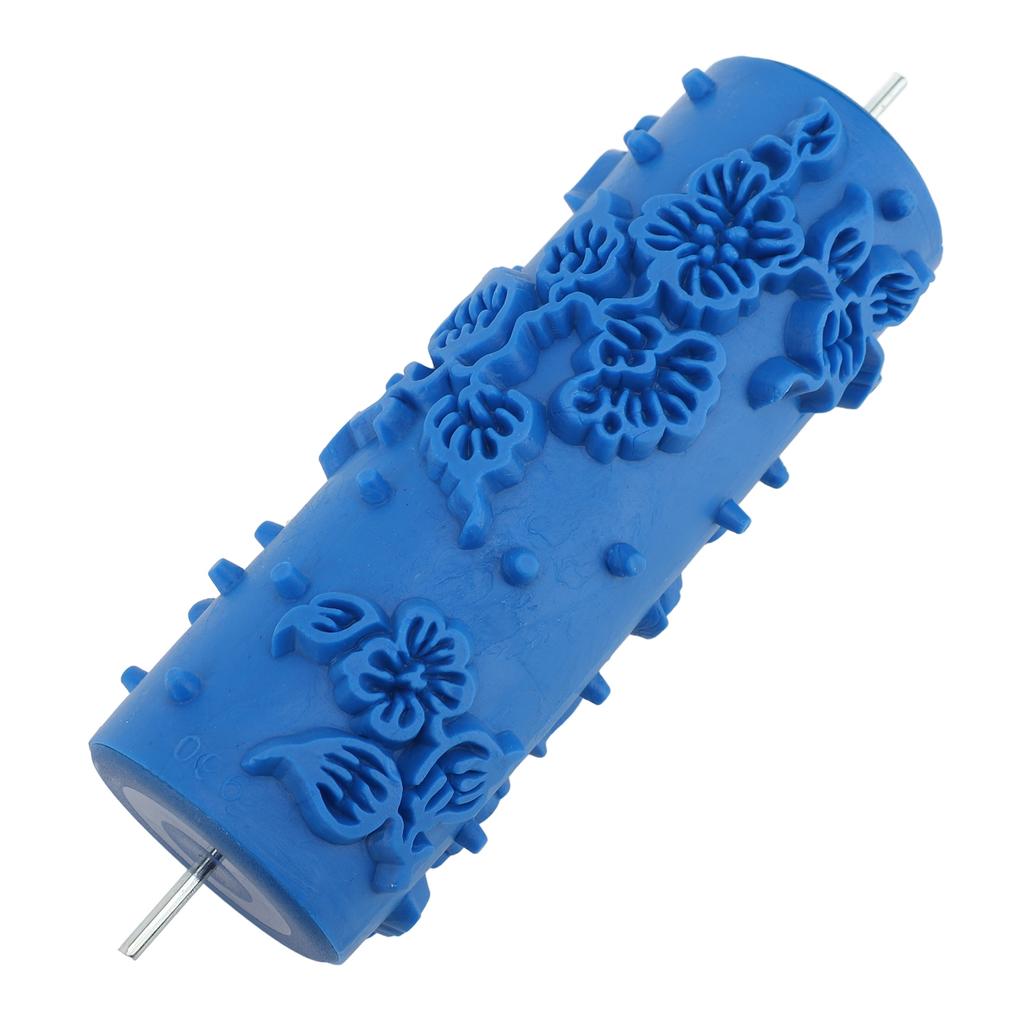 Pattern Paint Roller 15cm Rubber Reusable Versatile Decorative Art Texture Roller for Wall Door Cabinet