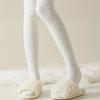 2 Pairs Simple Solid Color Socks, Winter Snow Socks, Thickened Warm Floor Socks, Calf Socks, Knee High Socks, Home Sleeping Socks, Casual Socks