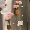 New Solid Wood Magnetic Vase for Refrigerator Decoration Stylish French Design Refrigerator Magnet Fresh Flowers Home Decoration