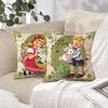 2 pieces vintage farmhouse Easter bunny throw pillowcase