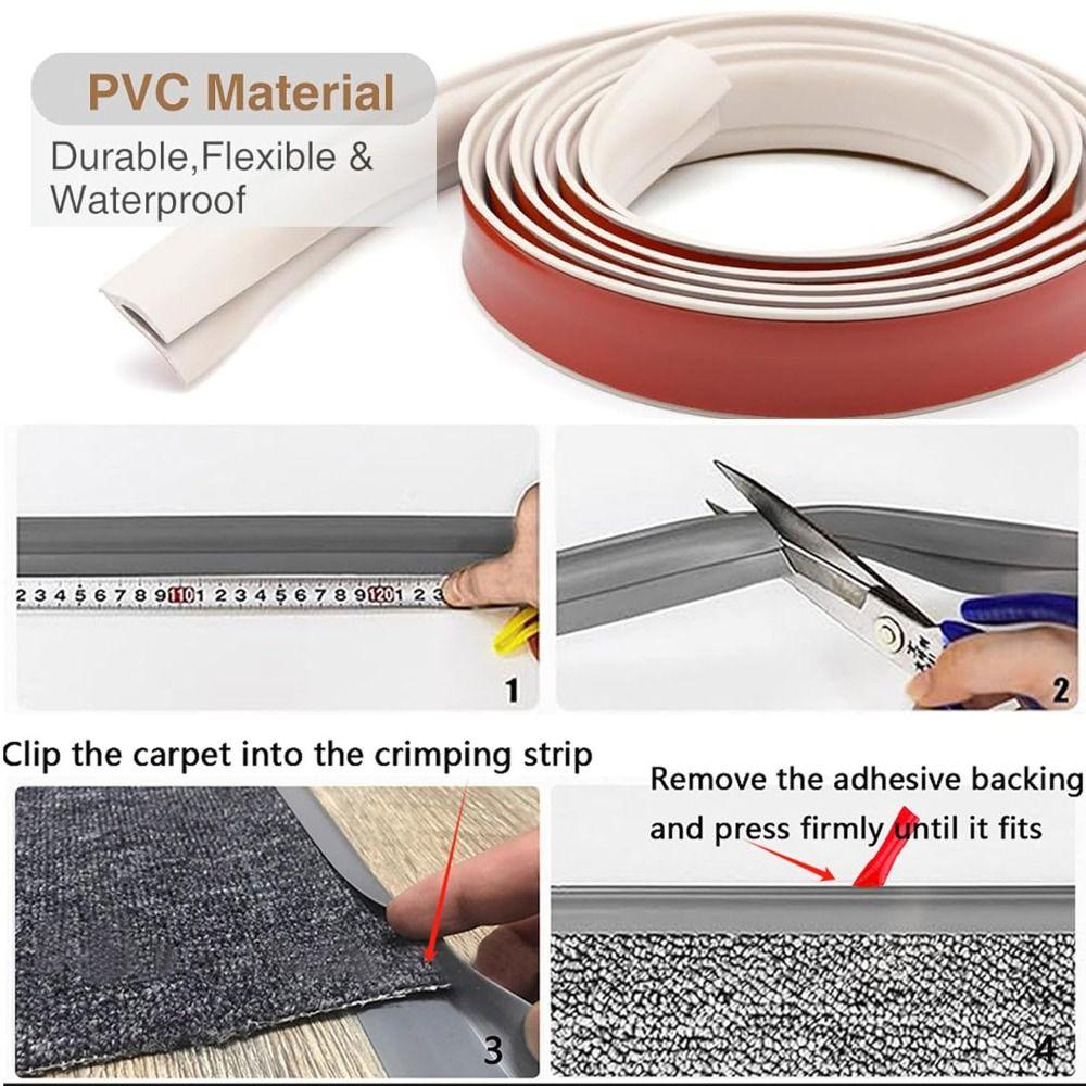 Klippbar gulvovergangslist selvklebende flisovergangsdeksel flis