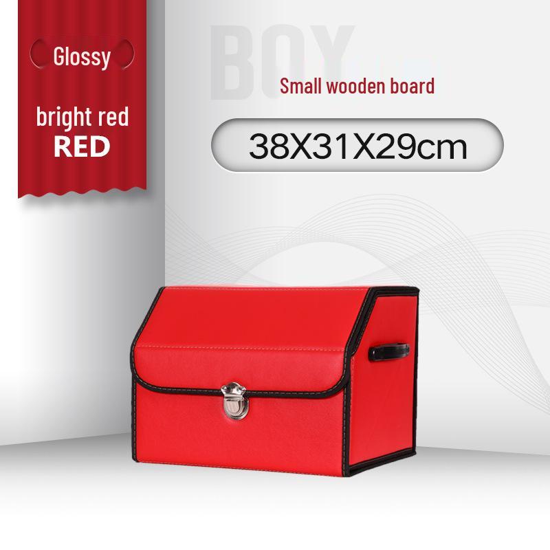 Leather Car Trunk Storage Box with Logo - Multifunctional Folding Organizer