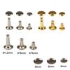 Metal Double Cap Rivets Studs Round Rivet for DIY Leather Craft Bag Belt Clothing Garment Shoes Pet Collar Fixing Tools