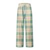 Pánské pruhované kostkované kapsové ležérní kalhoty domácí pyžamové kalhoty
