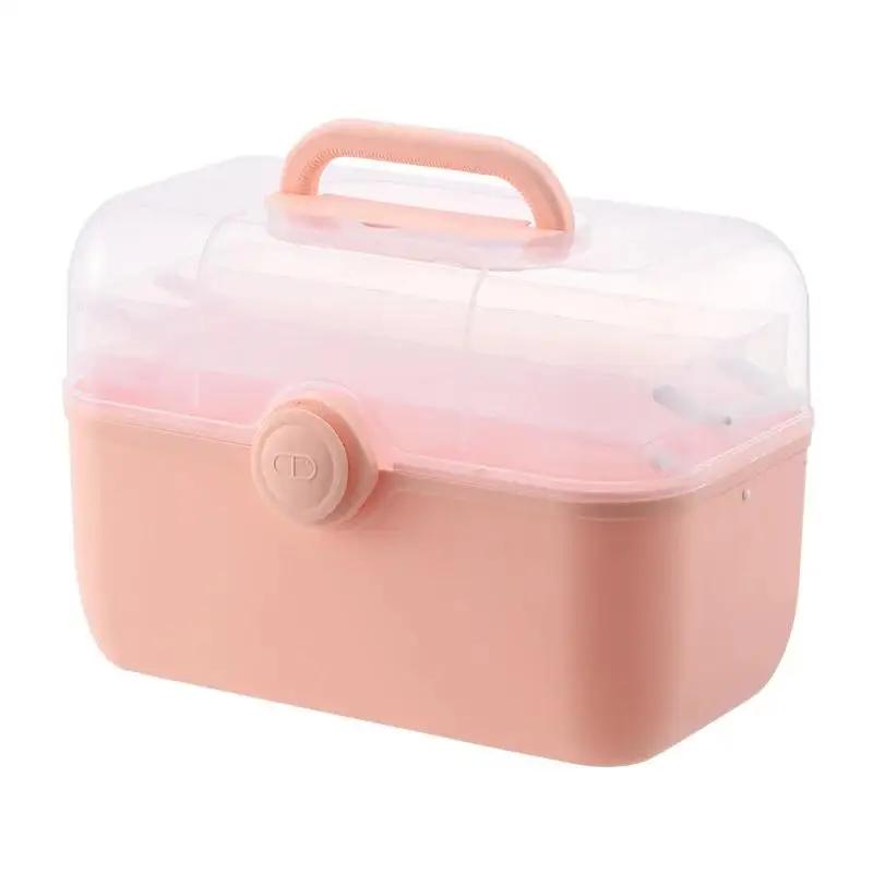 Large Capacity Rectangle Family Medicine Organizer Box Portable First Aid Kit Medicine Storage Container Emergency Kit Box