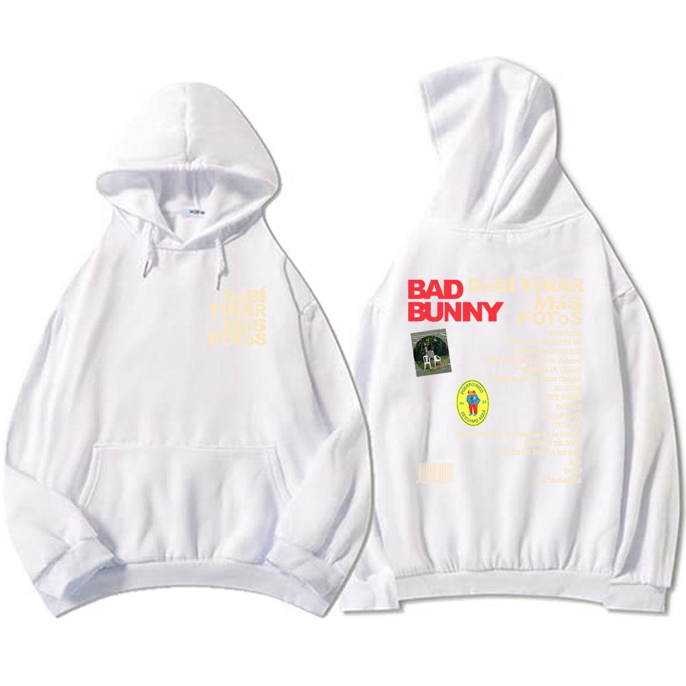 Unisex Streetwear Bad Bunny DTMF Hoodies 2025 New Album Debí Tirar Más Fotos Printing Sweatshirts Winter Comfortable Male Hoodie