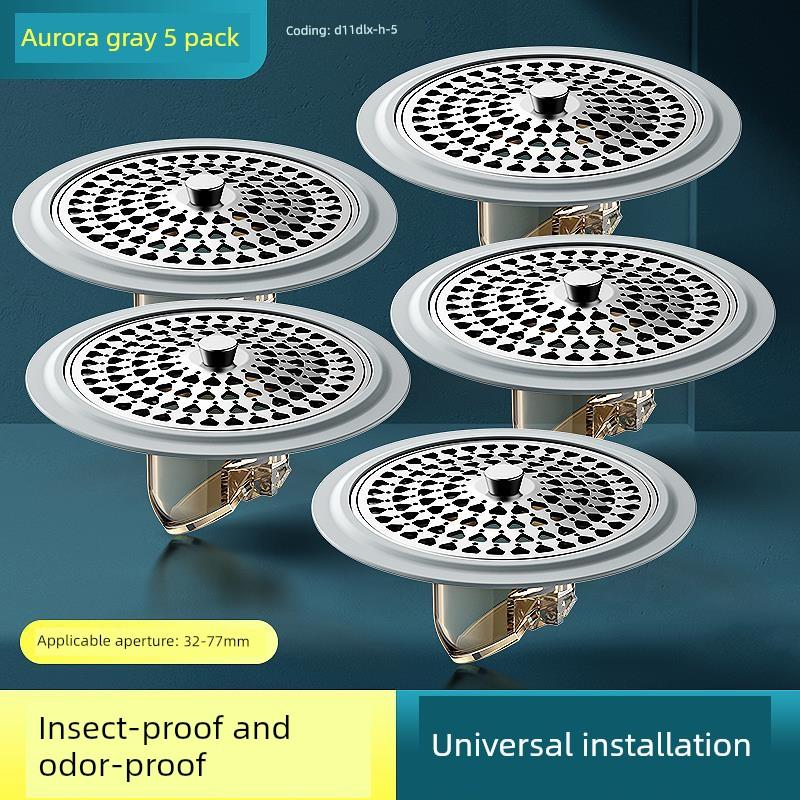 Anti-Odor Floor Drain Core, Universal for Bathrooms, Insect-Proof Hair Filter, Anti-Odor Device for Drain Pipes, Sealing Cover