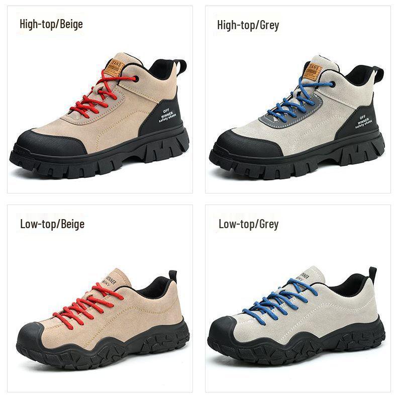 

Unisex Durable Insulated Safety Work Shoes: Anti-smash, Anti-puncture, Plastic Toe Protection 252 Pink Low; 40