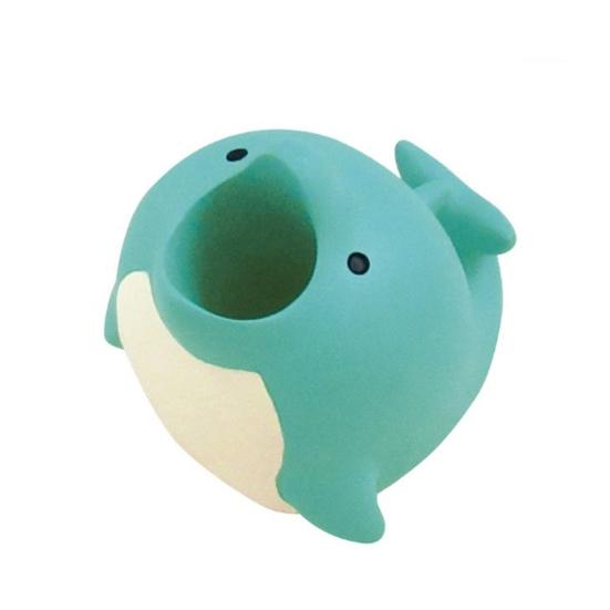 Cute Animal Pen Holder Mini Dinosaur Dolphin Shark Penguin Cat Dog Rabbit Shape Portable Resin Pencil Rest Organizer Stand Desktop Ornament Student