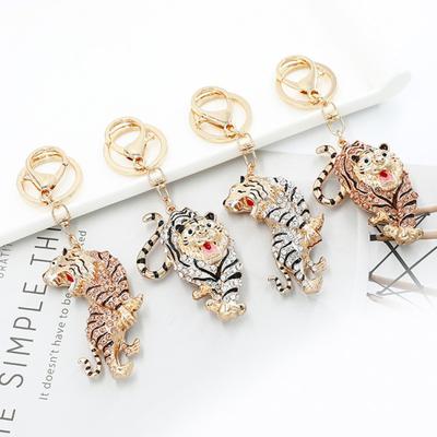 Ring feine Verarbeitung Tiger Strass Schlüsselanhänger Schlüsselanhänger Freunde