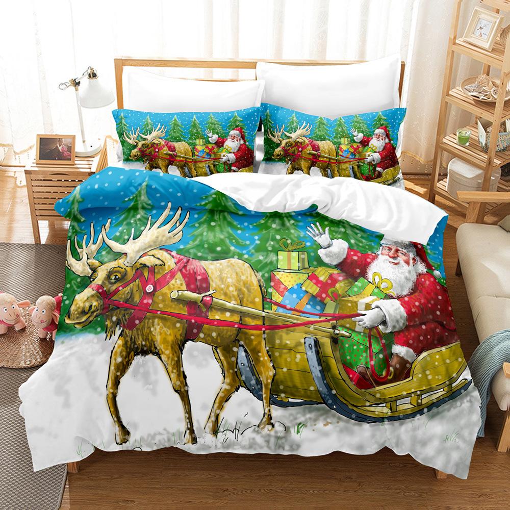 

Christmas Sanding Three-Piece Set, Digital Printing Kit 90 * 200