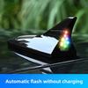 Car Solar LED Anti Collision Light Warning Lights Universal Shark Fin Antenna Light Automobile Modeling Decorating Accessories