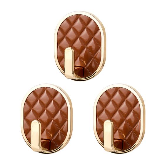 Adhesive Bathroom Hooks Waterproof Rhombus Design Hook Wall Mounted Hanger Hooks
