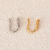 Wind Feather U-Shaped Nose Clip Light Luxury Temperament Tree Leaf Rice Ear Nose Ring Female Personality Fashion Zircon Nose Stud Nose Decoration