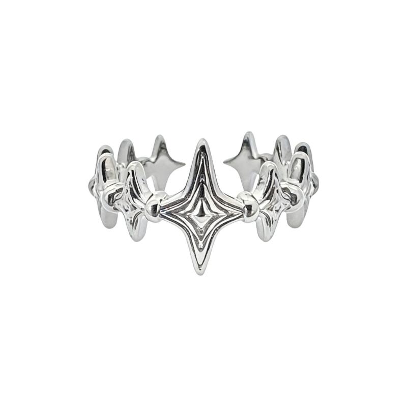 

Adjustable Star Designs Opens Rings Crafted of Alloy for Various Finger Sizes and Fashion Statements