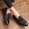 Luxury Brand Shoes Men Fashion Soft Moccasins Men Loafers High Quality Leather Tassel Shoes Mens Flats Driving Shoes Big Size 48