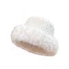 Hat women's autumn and winter bucket hat thickened warm versatile big head circumference basin hat shows small face plush bucket hat winter