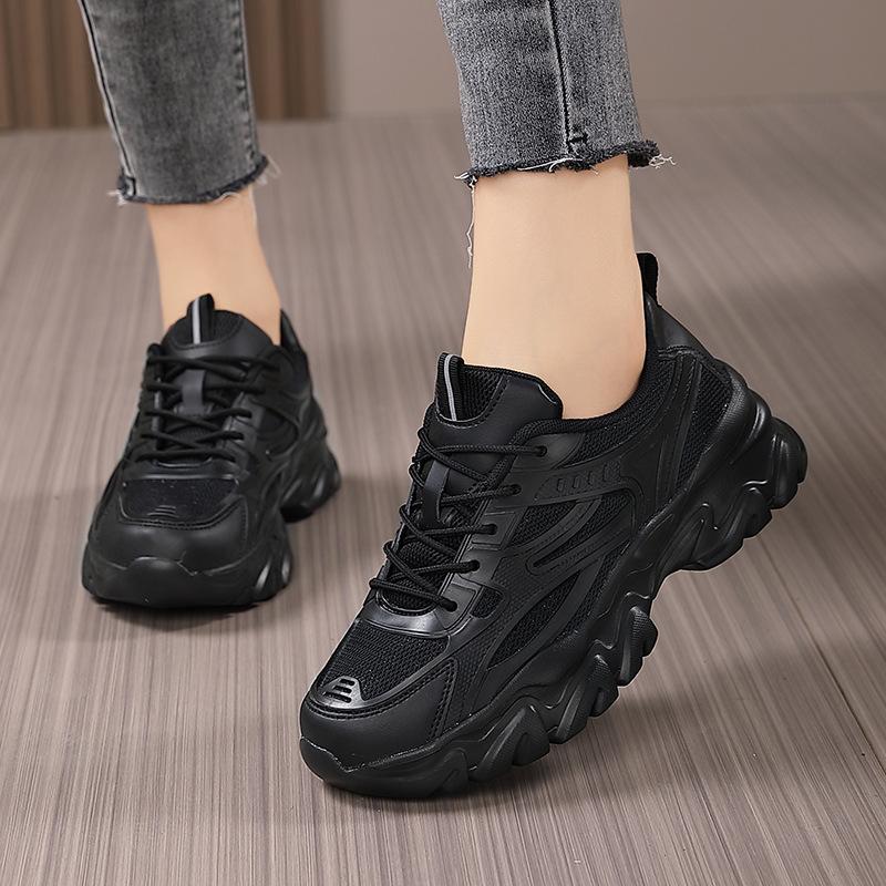 Soft-soled ultra-light casual sports shoes, new autumn and winter leather shoes, spring and autumn student lightweight dad shoes