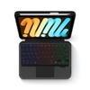 Touchpad Keyboard for iPad Mini A17 Pro Case with Pencil Holder for iPad Mini 7, Mini6, 8.3'' Tablet Backlit Keyboard Cover Foli