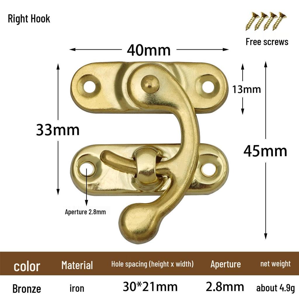 Mini Wooden Box Toggle Latch Lock for Handbag Hardware Accessories