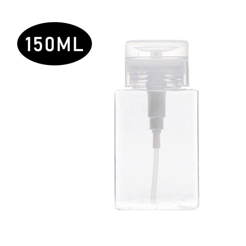

Push Down Empty Lockable Pump Dispenser Bottle For Nail Polish And Makeup Remover,300ml(10.2oz),White Top Cap 1PC
