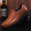 Plus Size 48 Solid Men Casual Leather Shoes Slip On Lazy Single Shoes Man Loafers Business Office Work Shoes For Male 459