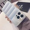 Colorful Down Jacket pattern silicon phone case for iPhone 16 15 14 13 12 11 Pro Max Plus full camera shockproof soft back cover