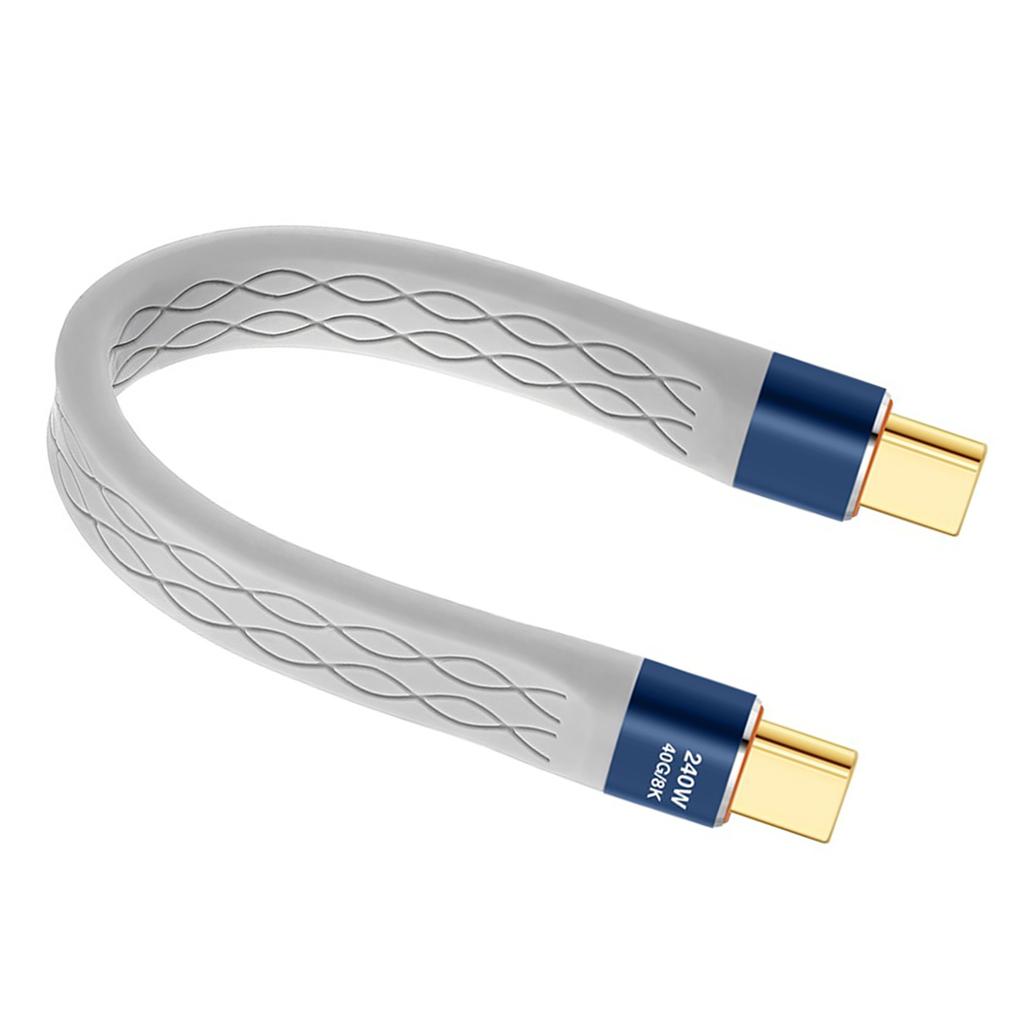 TypeC 40Gbps Highly Speed Data Cable 240W Power,Transfer, 8K Display, 13cm Length