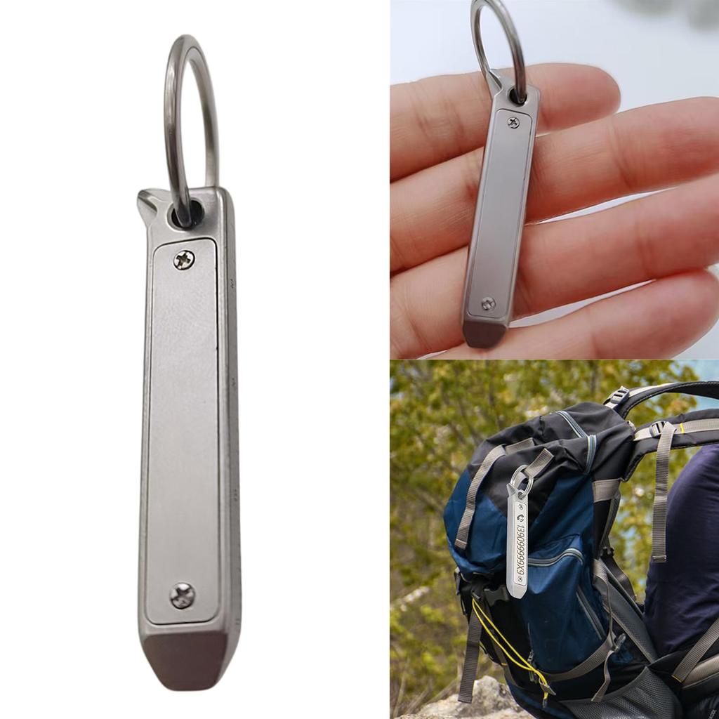 Antilost Phone Number Plate Multifunctional Keychain Screwdriver Phone Number Pendant Key Identifier for Women Men