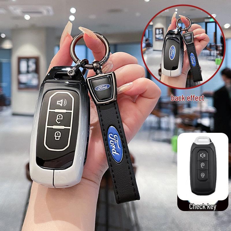 Metal Key Cover for 2022 Ford Jiangling Lingrui, Territory, New Generation, and Transit