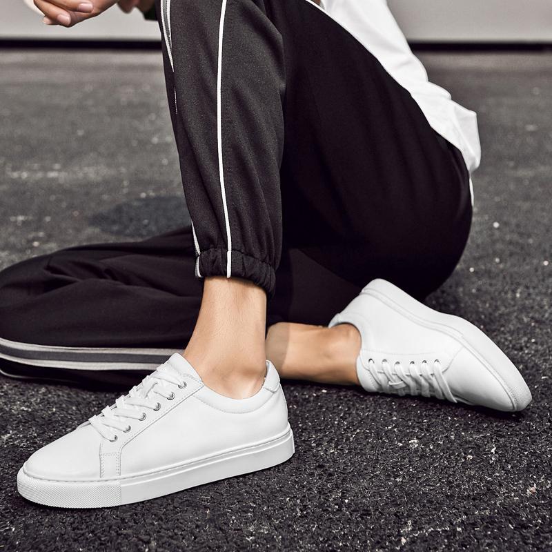 Mode Vrije Tijd Wandelen Man Gevulkaniseerde Schoenen Echt Leer Heren Uitgehold Sneakers Heren Wandelschoenen Comfort Sport Buitenschoeisel