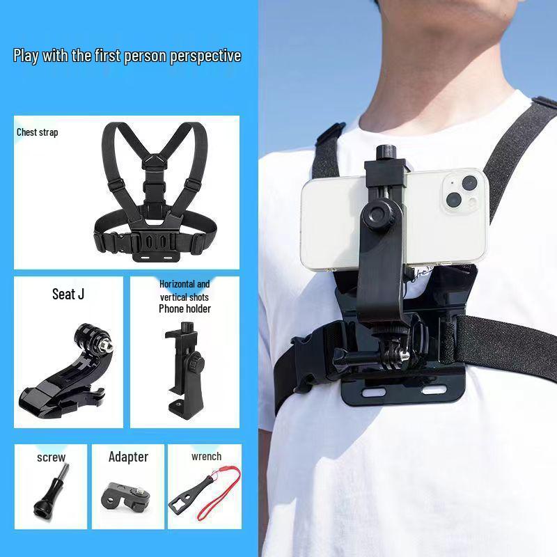 

Anti-Shake Chest Camera Mount for Fishing, Cycling, and Outdoor Streaming Universal Model