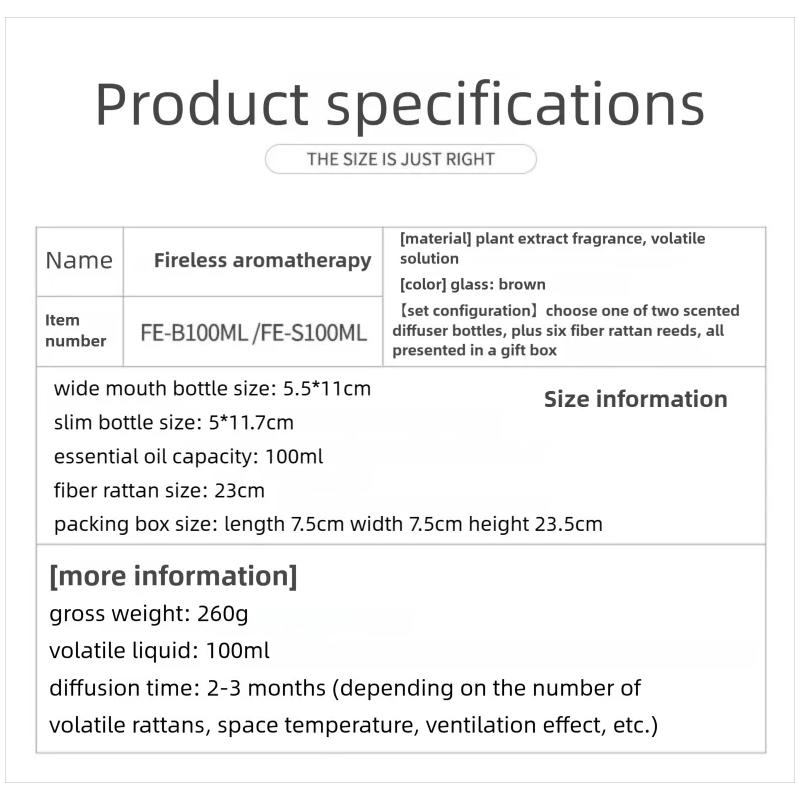 100ml Fireless Aromatherapy Essential Oil Rattan Aroma Bedroom Toilet Deodorant Household Decoration Gift Diffuser Air Freshener