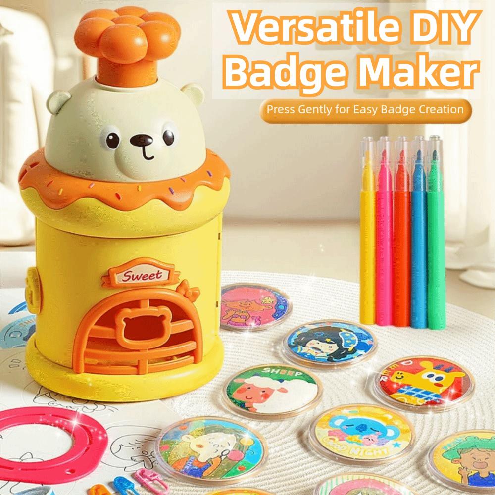 Reusable Badge Press Machine Manual Press Badge Press Machine Kit Art Handicraft