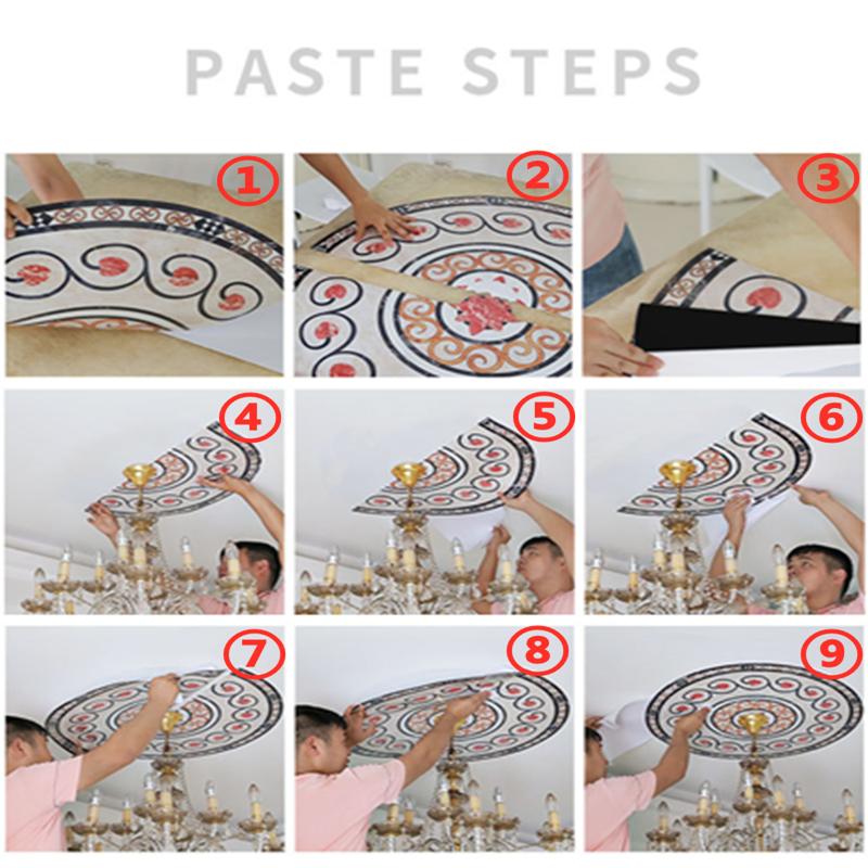 Creatività Soffitto Decorativo Parquet Pavimento Lampada da Soffitto Copertura Decorativa Impermeabile Autoadesive Adesivi Soggiorno Decorare