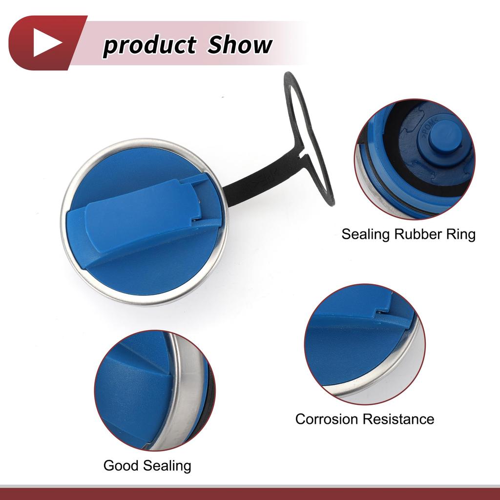 HEROFFIX Truck Lock Gas Cap for Scania Trucks 2 Keys Fuel Tank Cap No.2477313 Black Blue Silver Tone