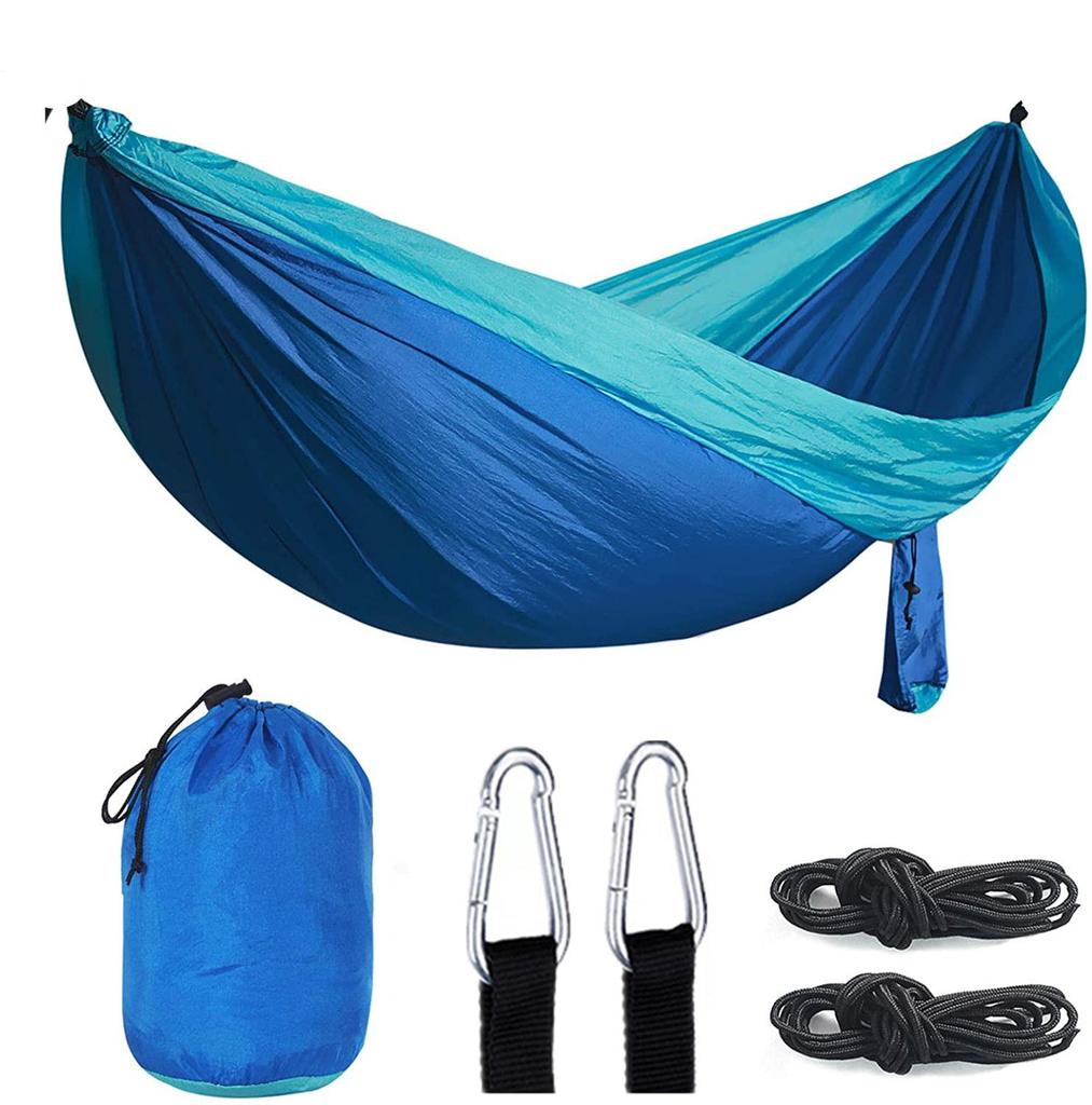 Anti-Rollover Lightweight Outdoor Nylon Hammock – Portable 210T Parachute Cloth